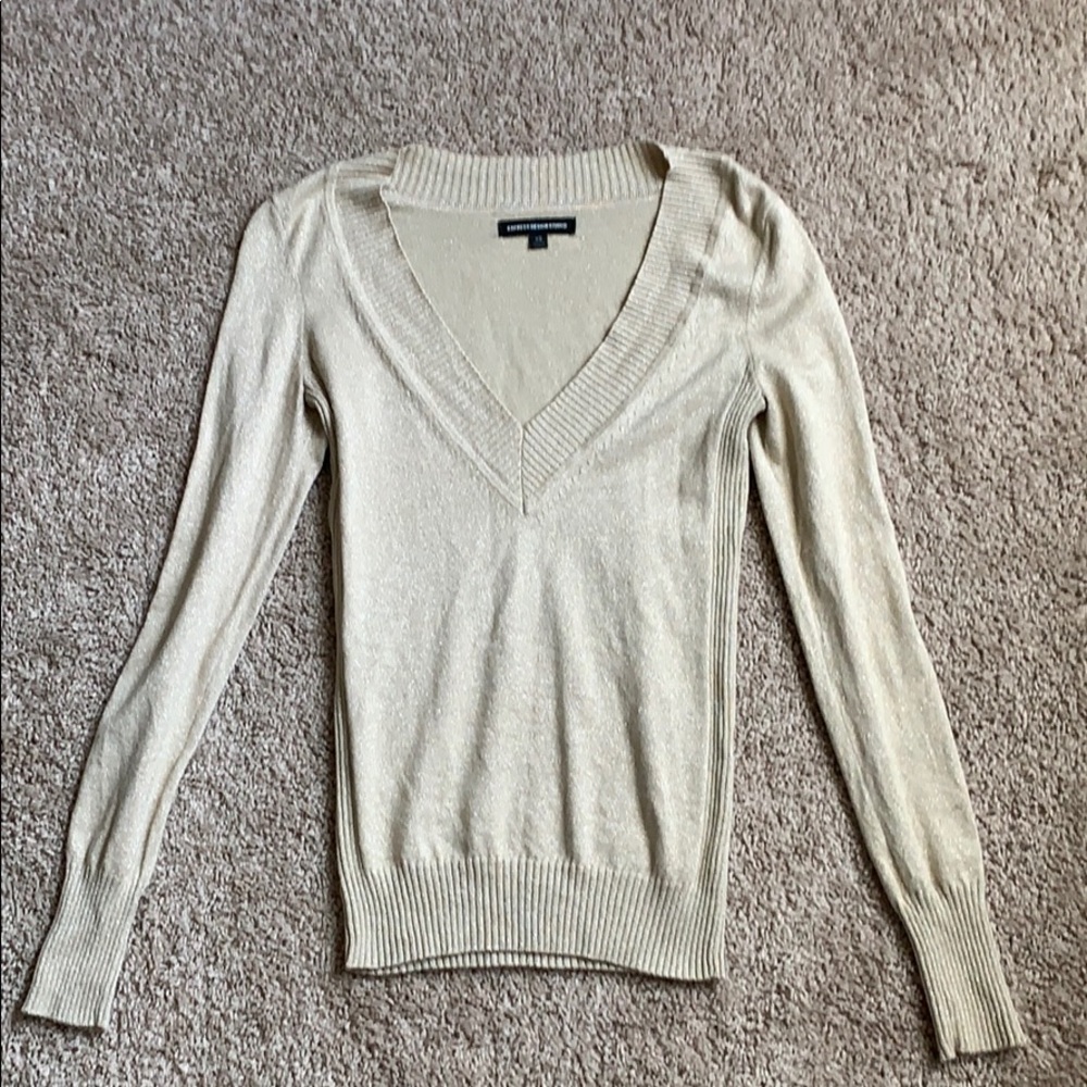 Express gold sweater